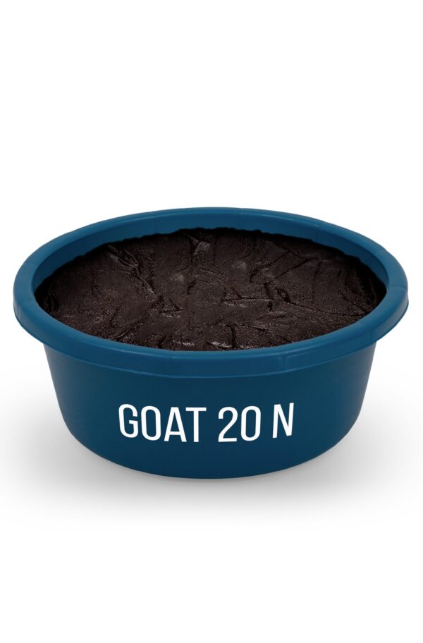 Bucket labeled Goat 20N