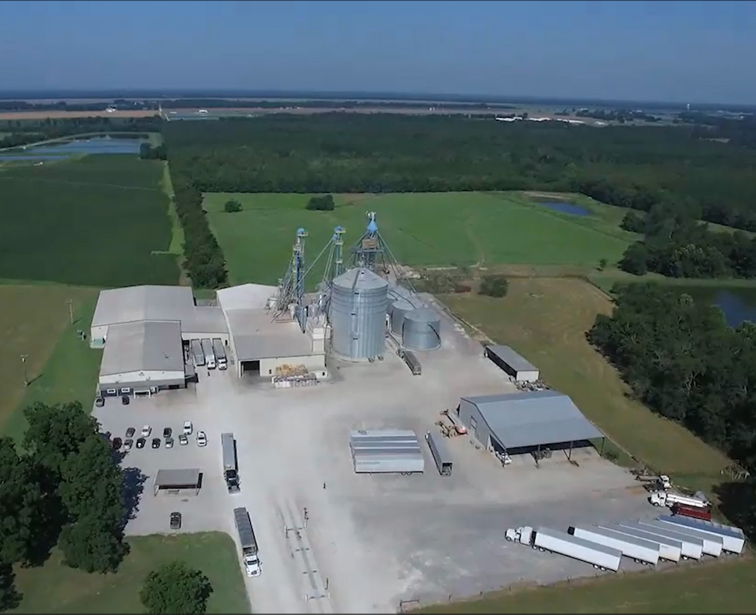 Aerial view of Southern Seed and Feed manufacturing plant